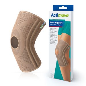 Everyday Supports Knee Support Open Patella 4 Stays AM VAR Product and Pack Shot square