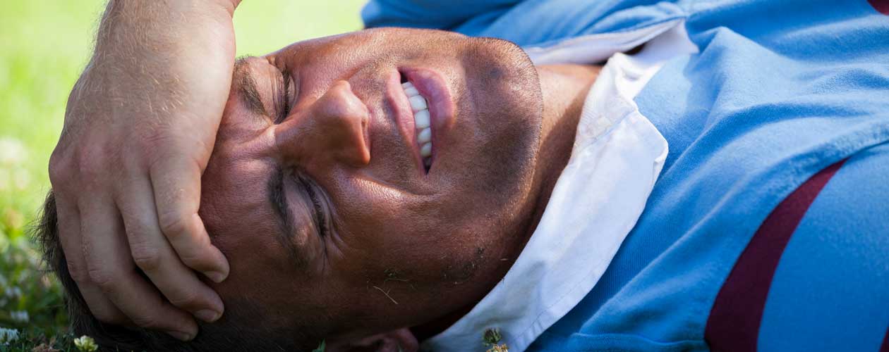 Footballer with Head Injury